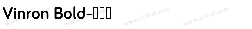 Vinron Bold字体转换
